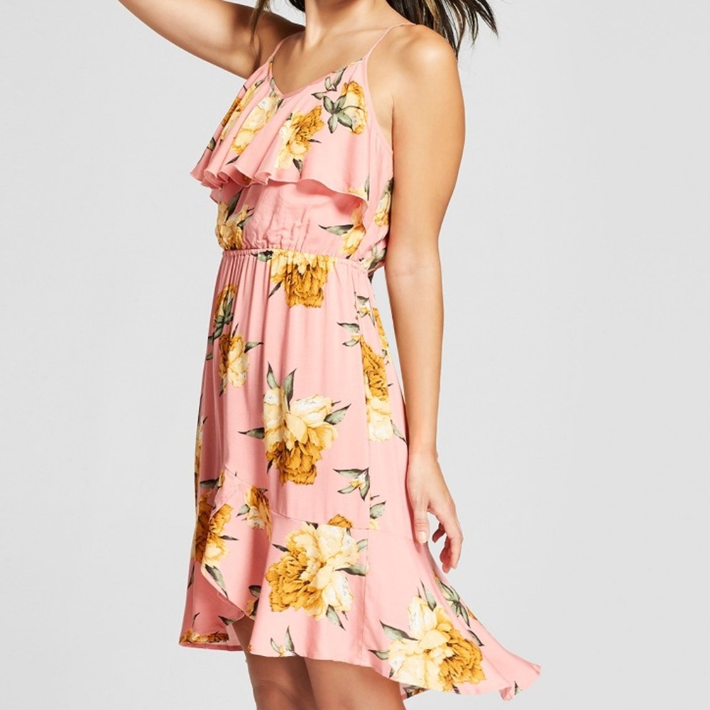 Floral Print Ruffle Dress